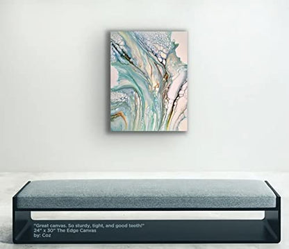 Creative Mark The Edge Deluxe Cotton 1-1/2" Deep Stretched Canvas for Painting, 10x15 Pack of 3, 14oz. Primed Weight, Universal Archival Priming, Medium Tooth, Hand-Stretched Canvas for Painters - size: 10x15"