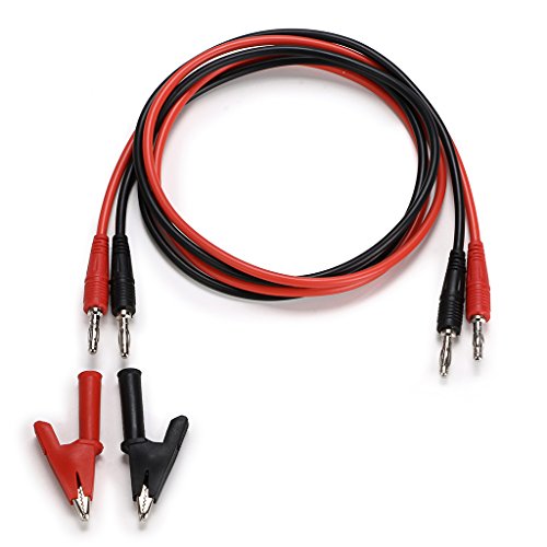 Sumnacon 4 in 1 Banana Plug Alligator Clip Pure Copper Fork Test Lead - size: 3.3 ft