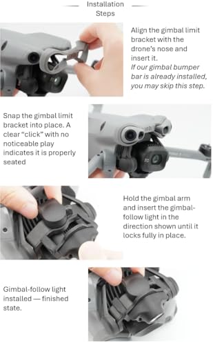 Mini 5 Night Flight Light Accessory for DJI Mini 5, Gimbal-Follow Dual Lamp LED Spotlight, High-Brightness Multifunction Drone Light, Upgraded Version, 700-1000LM (Manual Control) - size: Manual Control