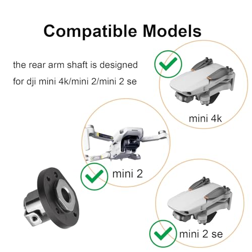 Mini 2 Rear Arm Axis Replacement,Dji Mini 2 SE Arm Shaft Spare Parts,Back Arm Hinge Repair Parts With 3pcs Shaft Screws For Dji Mavic Mini/Mini 4K Drone Accessories