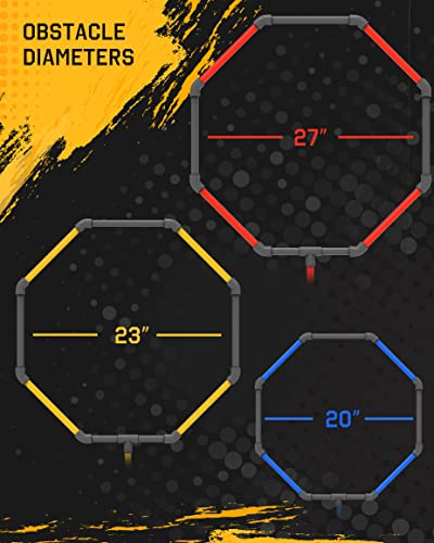 Galvanox Drone Obstacle Course Kit, Includes 3 Easy to Build Hoop Sizes, Perfect for Competition RC FPV Racing of drones or model aircraft. - Game Loop Gate Set