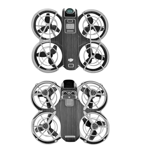 Drone Skin Compatible with DJI Neo - Black Wood - Premium 3M Vinyl Protective Wrap Decal Cover - Easy to Apply | Crafted in The USA by MightySkins - color: Black Wood, style: Matte Finish