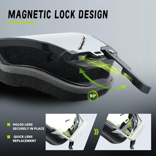 Motocross Goggles Anti-Fog Motorcycle Protective Eyewear for Men - color: Sliver