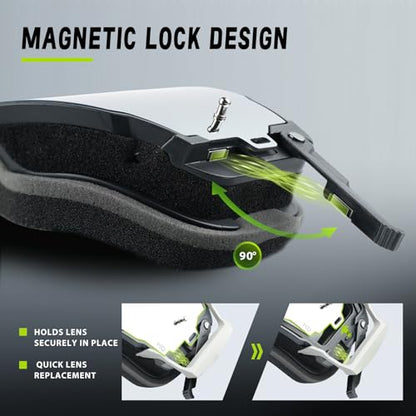 Motocross Goggles Anti-Fog Motorcycle Protective Eyewear for Men - color: Sliver