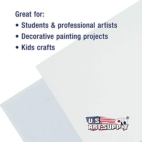 U.S. Art Supply 4 X 5 Inch Art Canvas Board Panels 12 Pack - 8 Ounce - size: 4" x 5"