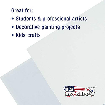 U.S. Art Supply 4 X 5 Inch Art Canvas Board Panels 12 Pack - 8 Ounce - size: 4" x 5"