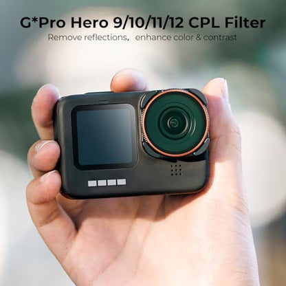K&F CONCEPT CPL Camera Lens Filter for GoPro Hero 13/12/11/10/9 Black - style: CPL files
