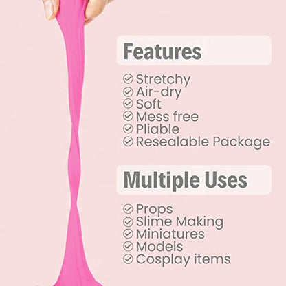 BOHS Foam Clay, Pink Air Dry Modeling Clay, 1.1 lb - color: Pink, size: 500 g