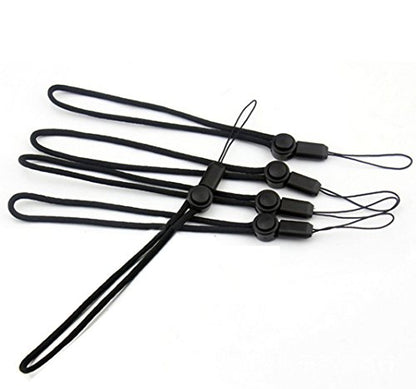YOUOWO 5Pack Nylon Lanyards with Buttons,Adjustable Length(Black) - color: 5 Pack-black