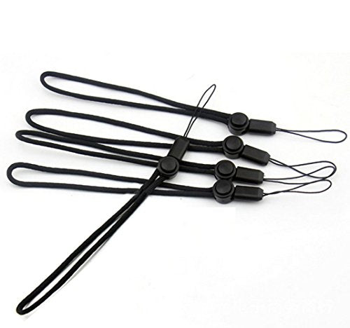 YOUOWO 5Pack Nylon Lanyards with Buttons,Adjustable Length(Black) - color: 5 Pack-black