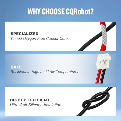 CQRobot JST PH2.0 SMD 2P Wire-to-Board Silicone Female Connector Cable Kit - size: 2P, style: PH-SMD Cable
