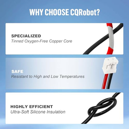 CQRobot JST PH2.0 SMD 2P Wire-to-Board Silicone Female Connector Cable Kit - size: 2P, style: PH-SMD Cable