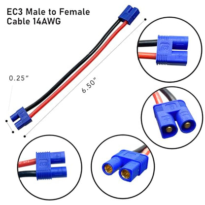 MaximalPower Charging Cables for Yuneec 7500mAh Q500 Battery | 3 Different Cables for Your Drone RC Quadcopter Battery Charging Needs (Charging Cables only)