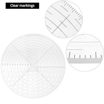 QWORK 10" Round Center Finder Compass with Clear Acrylic for Precise Circle Marking on Irregular Surfaces, Crafting, Woodworking, and Carpentry Tool