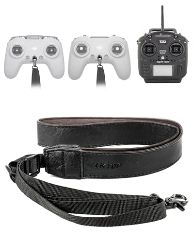 LKTOP Lanyard for DJI Avata/Avata 2, FPV, Phantom 3/4, O3/4 Air Unit, Inspire 2/1/Pro Drone, 50-63'' PU Leather Adjustable Neck Strap for DJI FPV Remote Controller 3/2, RadioMaster TX12, Jumper T18 - style: Lanyard (1 Hook)