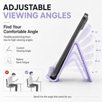 Airplane Phone Holder, Portable Travel Phone Stand, Lavender - color: Lavender-1PCS