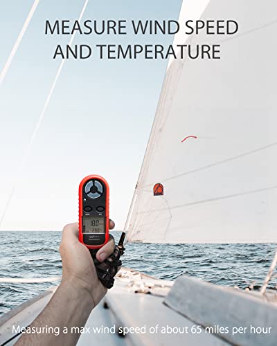 Wintact Digital Anemometer Handheld, Digital Wind Speed Meter 0 to 65mph