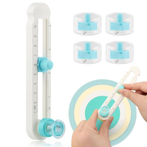 Rotary Circle Cutter – 0.6"-4" Radius Knife for Scrapbooking & Card Making
