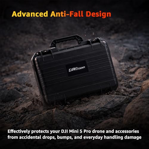 Waterproof Hard Carrying Case for DJI Mini 5 Pro Drone, Fly More Combo, Holds 9 Batteries, DJI RC 2/RC N3 Remote Controller, Charging Hub and Other Accessories | Shockproof, Dustproof