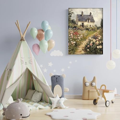 WUDWL Paint by Numbers Kit for Adults Framed Canvas, with Wooden Easel - color: YH04246