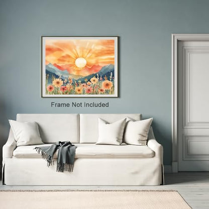 Natuyalo Paint by Numbers for Adults and Beginners, Sunset Mountain Painting by Number Kits on Canvas, Natural Landscape Paint by Number Kit DIY Acrylic Painting Gift 16x20 Inch - color: Color-03