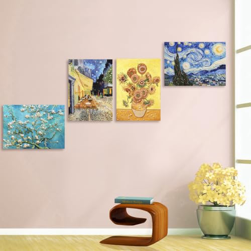 Muzagroo Art Pearl Art Kits for Adults DIY Pearl Painting Kit Wall Art 4PCS - color: 20-Pearl Van Gogh