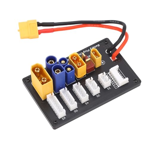 LiPo Parallel Charging Board 6S Expansion Board with EC3 EC5 T Connectors for Multiple RC Battery Charging and Power Tools