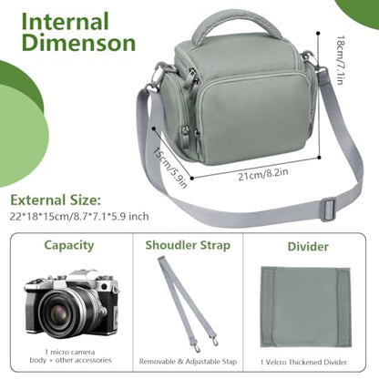 Ainiv DSLR Camera Bag, Large Waterproof Anti-Shock SLR Camera Case, Grey - color: Grey