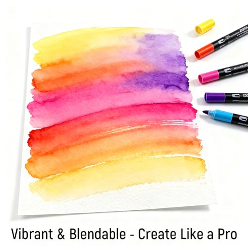 168 Colors Dual Brush Art Pens with Coloring Pages