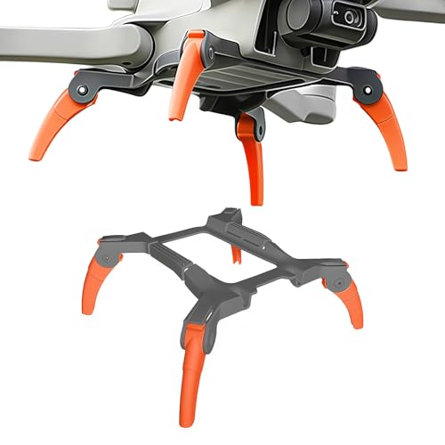 O'woda Foldable Landing Gear for DJI Mini 2 SE/Mini 2/Mini 4K/Mavic Mini/SE Drone Light Weight Quick Release Extended Heighten Leg Bottom Sensor Protector Camera Quadcopter Accessories - color: Orange - for Mini 4K
