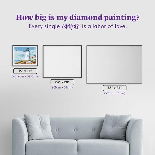 DIAMOND ART CLUB Lighthouse Harbour Diamond Art Kits for Adults - color: Lighthouse Harbour