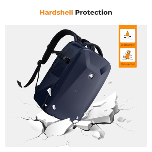 K&F CONCEPT Camera Backpack,Hardshell Photography DSLR Camera Bag - color: Deep Blue