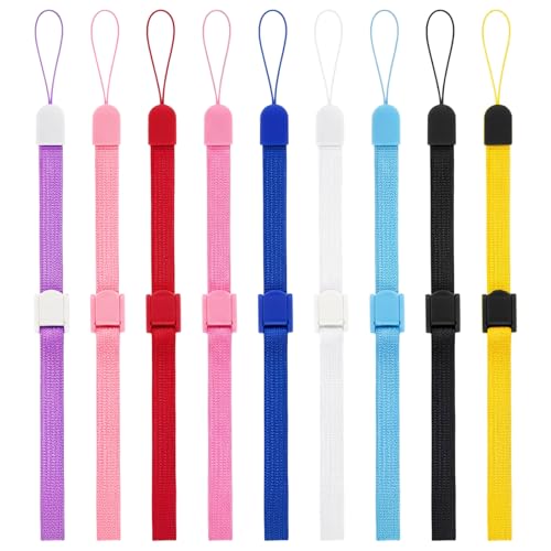 9 PCS Hand Wrist Strap, Adjustable Phone Lanyards for Wii Remote Strap Multi Purpose Wristbands Phone Straps Wristlet Wristband with Lock for Wii Remote Controller, MobilePhone, Mp3, Digital Camera