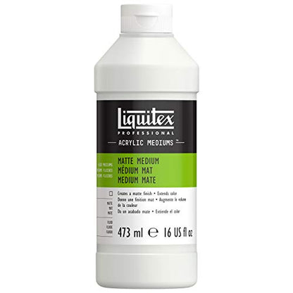 Liquitex Professional Matte Medium, 473ml (16-oz) - color: Matte Medium, size: 16 Fl Oz (Pack of 1), style: 16-oz
