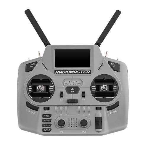 RadioMaster GX12 Crush Dual-Band Gemini-X ExpressLRS Radio Controller M2 (Gray) - color: Iron Gray