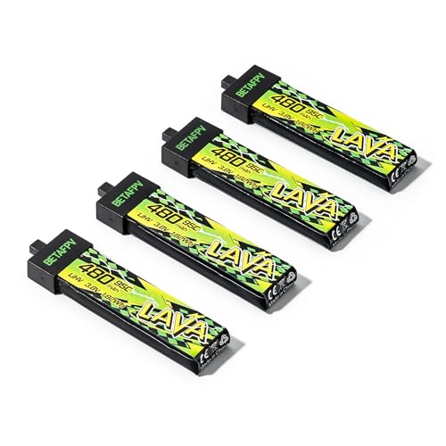 BETAFPV 4pcs Lava II 480mAh 1S Battery 3.8V 95C LiHV with BT2.0 Connector