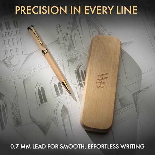 Wordsworth & Black Luxury Bamboo Wood Mechanical Pencil 0.7mm for Drafting - color: Maple Wood