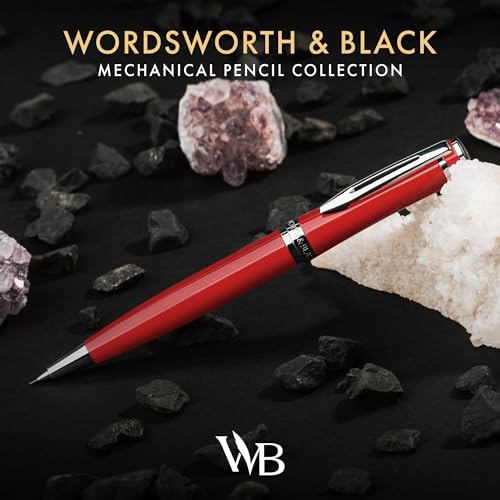 Wordsworth & Black Luxury Metal Mechanical Pencil 0.7mm for Writing, Red - color: Red Chrome