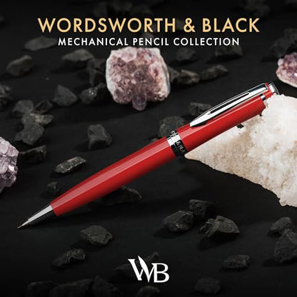 Wordsworth & Black Luxury Metal Mechanical Pencil 0.7mm for Writing, Red - color: Red Chrome