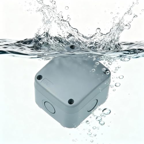 Waterproof Junction Box,Greencycle 1PK ABS IP66 Waterproof & Dustproof,Outdoor/Indoor Junction Box,Electrical Project Enclosure(3 1/4" x 2 3/4" x 2 1/4") DIY Opening Hole,for Terrace,Workshop - color: Grey, size: 3.3x2.8x2.3"