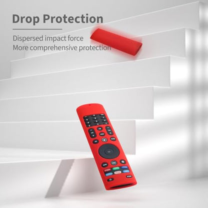 Silicone Remote Control Cover for Vizio XRT140, Protective Case for Vizio Smart TV Remote with Lanyard, Anti-Slip (Glowgreen) - color: Glowgreen