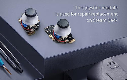 GuliKit Analog Joystick For Steam Deck LCD (Type A&B), Hall Effect No Drift Electromagnetic Thumbstick Replacement, No Soldering, One-Key Calibration, Right & Left Repair Kit with Caps(Not Fit OLED)