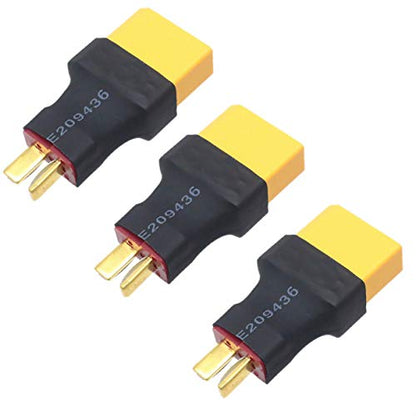 3PCS ShareGoo RC Female XT90 XT-90 Plug to Male T Plug Adapter Connector Conversion for RC Car Boat Drone Lipo NiMH Battery Charger