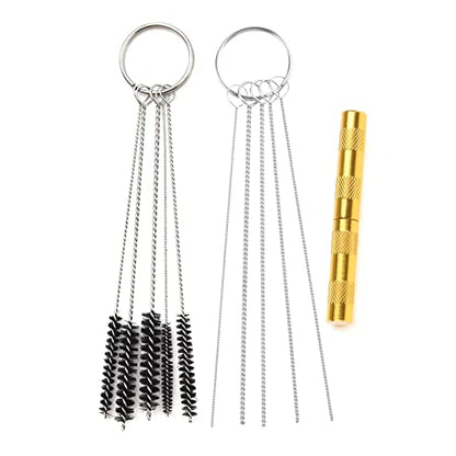 11 Packs Airbrush Cleaning Tools Needle Brush Cleaner with 5 Brushes for Cleaning Teensy Tiny Tubes Airbrushes