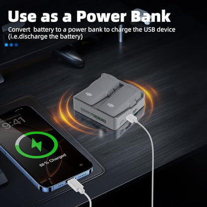45W Dual Battery Charger with Storage Charge for DJI Neo 2 Drone