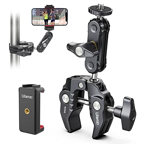 ULANZI Super Clamp Camera Clamp Mount Monitor 360° Ballhead MagicArm Double - size: Phone Mount Kit