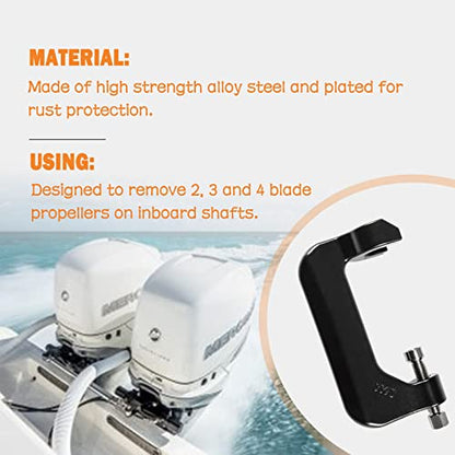 E-cowlboy 330S Propeller Puller for 1 1/4" Shafts，Marine C Clamp 330S Pullers， for Ski & Wakeboard & Surf Propellers