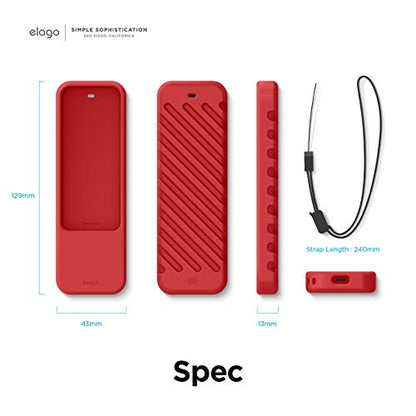 elago R3 Protective Case for Apple TV 4K Siri Remote 1st Generation - color: Red