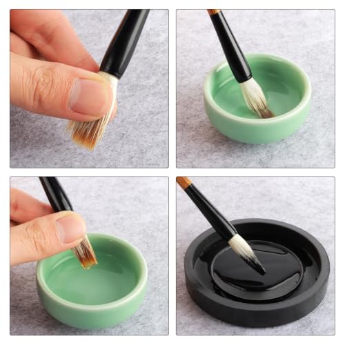 Chinese Calligraphy Brush Set,Calligraphy Kit for Beginner-Yellow - color: Yellow