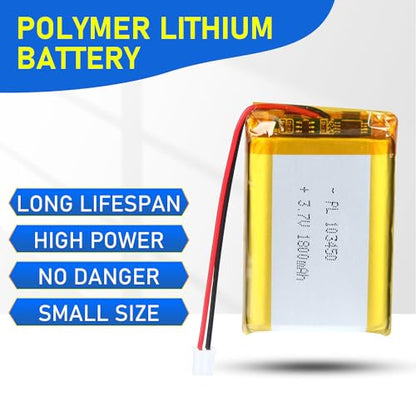103450 3.7V Lipo Battery 2000mAh 103450 Rechargeable Lithium - size: 103450 2000mAh